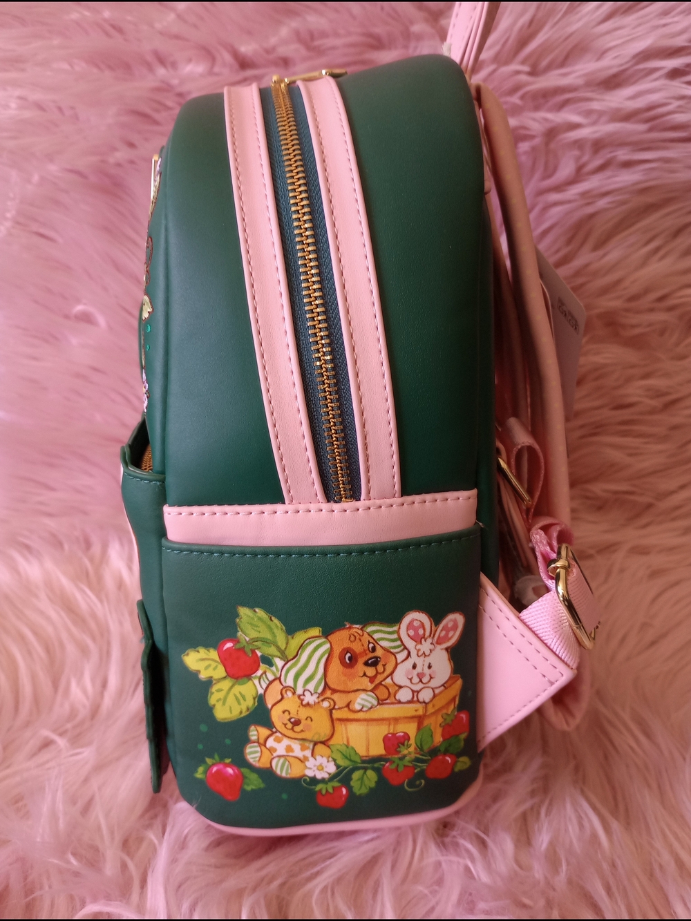 Loungefly Strawberry Shortcake Custard & Strawberry Embroidered Mini Backpack - Picture 8 of 8